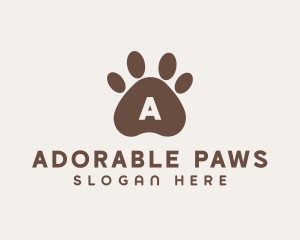 Pet Dog Paw logo design