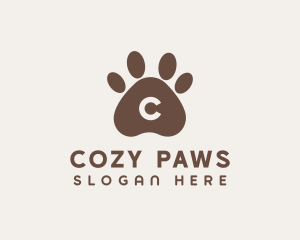 Pet Dog Paw logo design