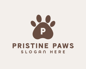 Pet Dog Paw logo design