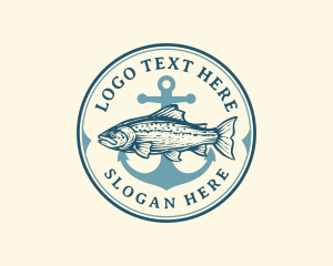 Trout Fish Anchor logo