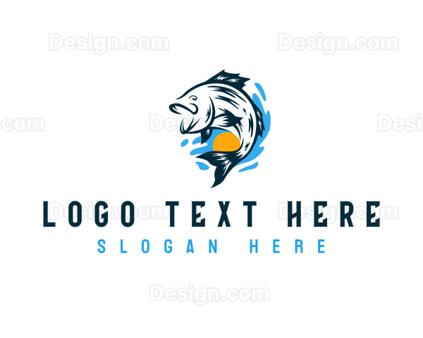 Marine Fish Seafood Logo