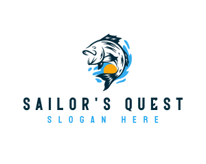 Marine Fish Seafood logo design