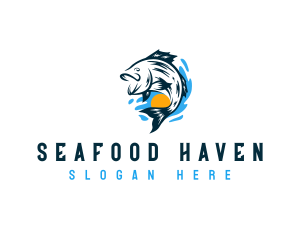 Marine Fish Seafood logo design