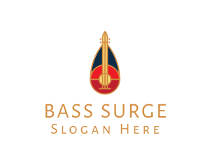 Medieval Banjo Instrument logo design