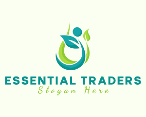 Natural Oil Leaf logo design