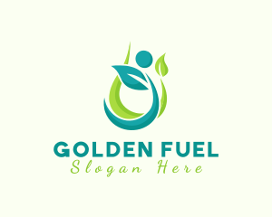 Natural Oil Leaf logo design