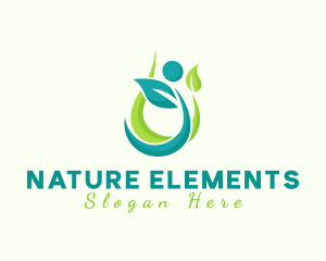 Natural Oil Leaf logo design