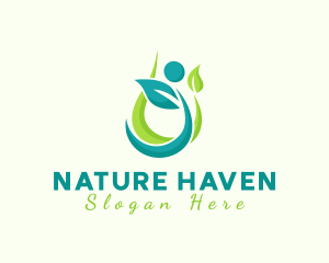 Natural Oil Leaf logo design