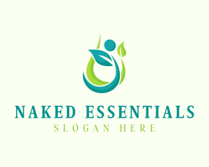 Natural Oil Leaf logo design