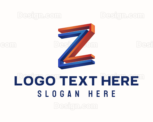 3D Professional Letter Z Business Logo