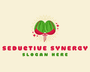 Watermelon Lingerie Bra logo design