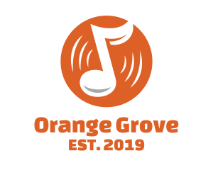 Orange Vinyl Music logo design