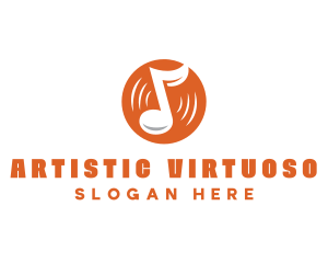 Orange Vinyl Music logo design