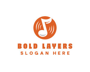 Orange Vinyl Music logo design