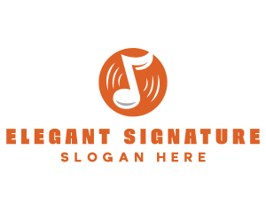 Orange Vinyl Music logo design