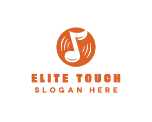 Orange Vinyl Music logo design