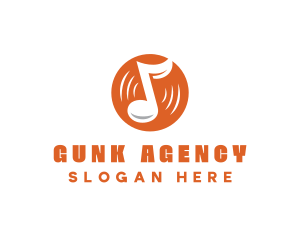 Orange Vinyl Music logo design