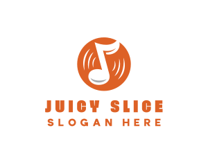 Orange Vinyl Music logo design