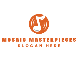 Orange Vinyl Music logo design