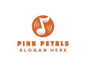 Orange Vinyl Music logo design