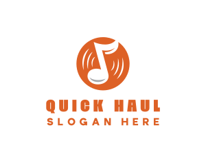 Orange Vinyl Music logo design