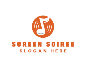 Orange Vinyl Music logo design