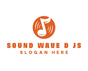 Orange Vinyl Music logo design