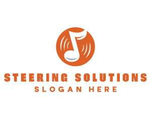 Orange Vinyl Music logo design