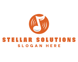 Orange Vinyl Music logo design