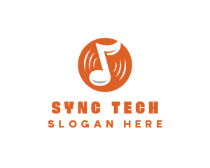 Orange Vinyl Music logo design