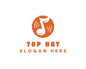 Orange Vinyl Music logo design