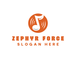 Orange Vinyl Music logo design