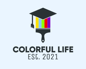 Colorful Painter School  logo design