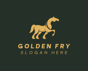 Golden Horse Stallion logo design