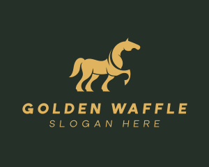 Golden Horse Stallion logo design