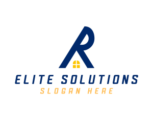 Residential Roofing Letter R logo