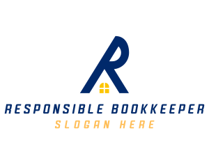 Residential Roofing Letter R logo design