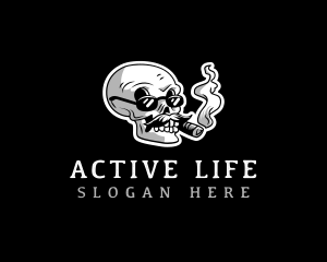 Tobacco Skull Smoke Logo