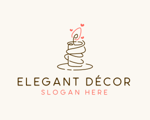 Lovely Candle Decor  logo design