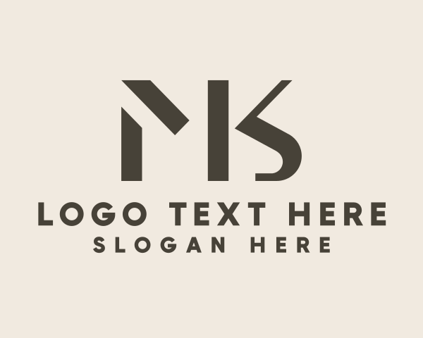 Letter MK logo example 4
