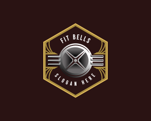 Barbell Plates Fitness logo design