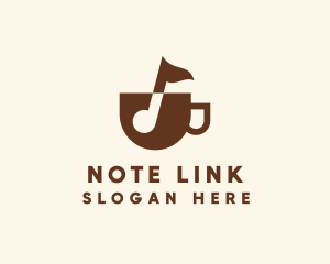 Musical Note Coffee  logo design