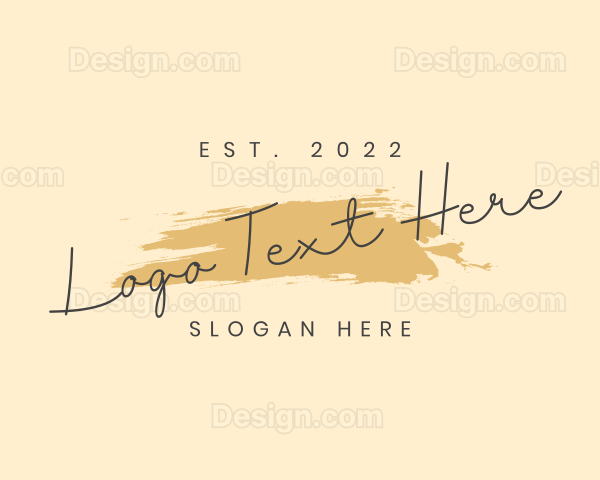 Cosmetics Fashion Wordmark Logo