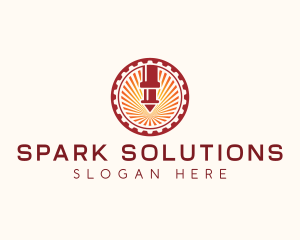 Laser Machine Ironwork logo design