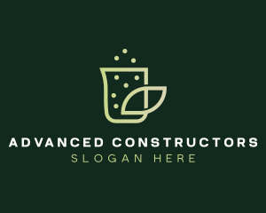 Organic Eco Beaker  logo design