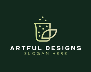 Organic Eco Beaker  logo design