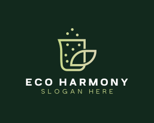 Organic Eco Beaker  logo design