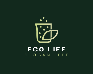 Organic Eco Beaker  logo design