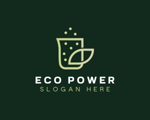 Organic Eco Beaker  logo design