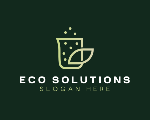 Organic Eco Beaker  logo design